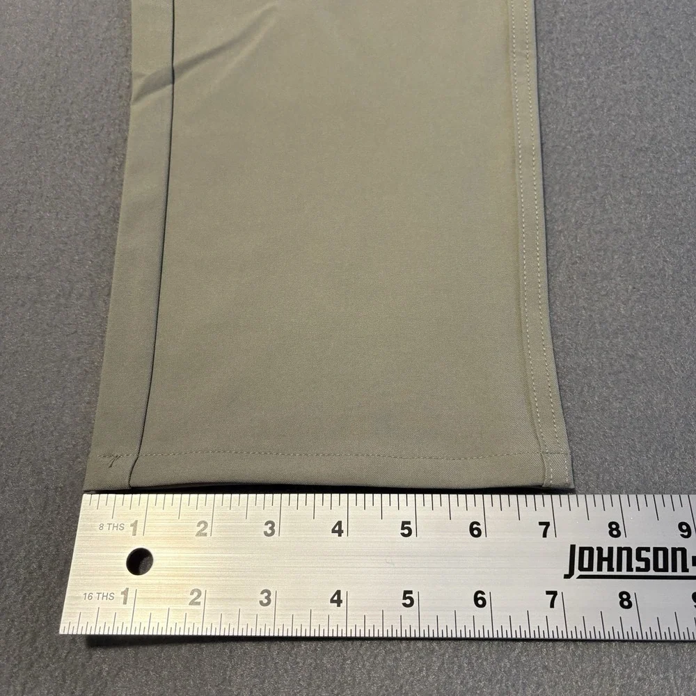 Greg Norman Tech Pants Men 32x34 Green Performance Golf Travel 4-Way Stretch NEW